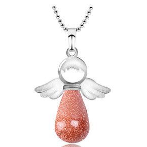 Zlatý prívesok anjel 4,2 x 3 cm, kameň ambícií