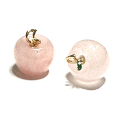 Prívesok jablko ruže, prírodný kameň 2,7 x 15 mm, kameň lásky