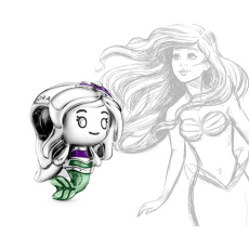 Prívesok Striebro 925 Disney Malá morská víla Ariel, korálik na náramku film Prívesok Striebro 925 Disney Malá morská víla Ariel, korálik na náramku film