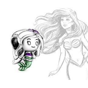 Prívesok Striebro 925 Disney Malá morská víla Ariel, korálik na náramku film