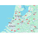 Charm Nizozemsko, Amsterodam vlajka - houpající se mapa přívěsek na náramek cestování