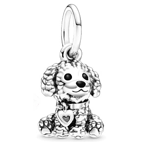 Charm Striebro 925 Pes - Pudl, prívesok na náramok zviera