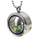 Medailon s otočným uzávěrem nerezový růžové zlato barva tloušťka 11 mm x 30 mm