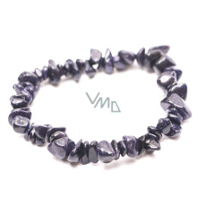 Zlatý kameň / aventurín modrý náramok elastický sekaný prírodný kameň 16 cm, pre deti, kameň ambícií