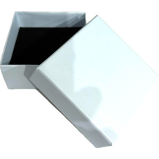 Krabička texturovaný papír s houbičkou na šperky světle modrá 7 x 7 x 3,5 cm