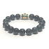 Obsidián + modré oko Náramok z elastického prírodného kameňa, guľa 10 mm / 16-17 cm, záchranný kameň