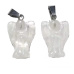 Quartz Angel guardian prívesok prírodný kameň ručne brúsený 2 - 2,2 cm, najdokonalejší liečiteľ