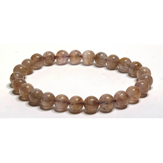 Auralit 23 natur náramok elastický prírodný kameň, guľôčka 6 - 7 mm / 16 - 17 cm, jeden z najsilnejších kameňov na panete