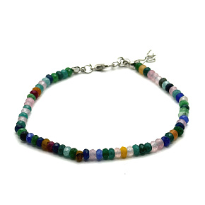 Čakrový náramok s guličkou na zapínanie 4 mm / 21 - 25 cm Čakrový náramok s guličkou na zapínanie 4 mm / 21 - 25 cm