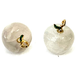 Krištáľový prívesok Jablko poznania prírodný kameň 2,7 x 1,5 cm, kameň