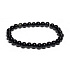 Obsidiánový náramok elastický prírodný kameň, guľôčka 6 mm / 16-17 cm, záchranný kameň