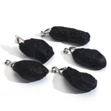 Turmalín / Skoryl prívesok prírodný kameň 3,5 cm 1 kus, strážca dobrej nálady