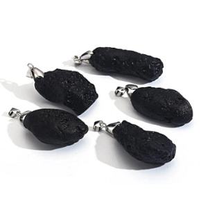 Turmalín / Skoryl prívesok prírodný kameň 3,5 cm 1 kus, strážca dobrej nálady