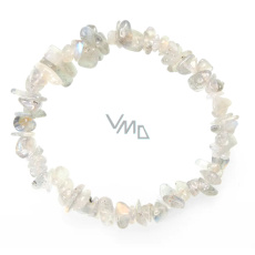 Labradoritový náramok elastický sekaný prírodný kameň 19 cm, kvalita AA, kameň premeny Labradoritový náramok elastický sekaný prírodný kameň 19 cm, kvalita AA, kameň premeny