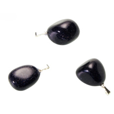 Zlatý kameň modrý Avanturín prívesok Tumbler 2,2 - 3 cm, 1 kus, kameň ambície