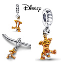 Striebro 925 Disney Medvedík Pú - Tigr, prívesok na náramok