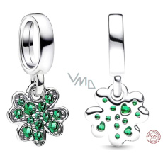 Šarm Striebro 925 Štvorlístok, prívesok na náramok pre šťastie