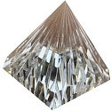 Krištáľové sklo Pyramída ryhovaná 40 mm krištáľ - ťažítko