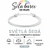 Šňůrkový náramek Síla barev – Světlá šedá | Symbol klidu, vyrovnanosti a nadhledu | nastavitelný 16 - 30 cm