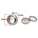 Medailon s otočným uzávěrem nerezový ocelová barva tloušťka 11 mm x 25 mm