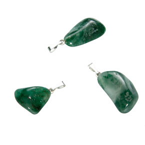 Chalcedón zelený Trommel prívesok prírodný kameň M, cca 2,5 cm, kameň lásky, radosti