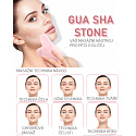 Sodalit Gua Sha redukuje vrásky, opuchy, zlepšuje elasticitu pokožky 5 x 8 cm, komunikácia s kameňom