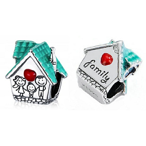 Prívesok Striebro 925 Dom, kde žije láska, korálik na náramku rodina