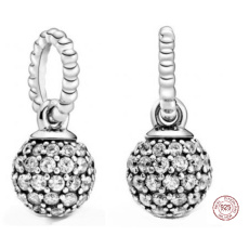 Šarm Striebro 925 Páv guľa, prívesok na náramku symbol