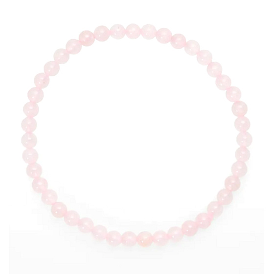 Náramok Rosie elastický prírodný kameň, gulička 4 mm / 19 cm, kameň lásky