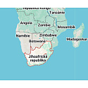 Charm Striebro 925 južná Afrika vlajka - hojdajúca sa mapa, prívesok na náramok cestovanie