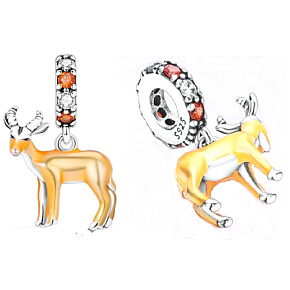 Prívesok zo striebra 925 Antilopa, prívesok na náramok