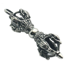 Päťdielna budhistická palička z nehrdzavejúcej ocele Dorje Vajra 61 x 11 mm