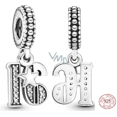 Prívesok zo striebra 925 18 rokov, prívesok na náramku Prívesok zo striebra 925 18 rokov, prívesok na náramku