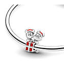 Prívesok zo striebra 925 Disney Mickey Mouse, Minnie Mouse a darček, korálik na náramku Vianoce