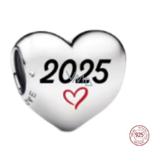 Charm Sterlingové stříbro 925 Láska v čase 2025, korálek na náramek láska Charm Sterlingové stříbro 925 Láska v čase 2025, korálek na náramek láska