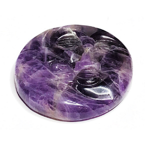 Ametystová tvár slnka a mesiaca. ručne vyrezávaný prírodný kameň 5 cm, kameň kráľov a biskupov Ametystová tvár slnka a mesiaca. ručne vyrezávaný prírodný kameň 5 cm, kameň kráľov a biskupov
