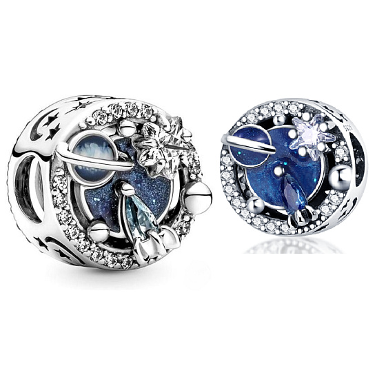 Charm Cesta galaxií vesmírom, korálik na náramku symbol