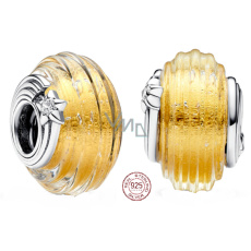 Prívesok Striebro 925 Shooting star Murano glass bead on bracelet universe Prívesok Striebro 925 Shooting star Murano glass bead on bracelet universe