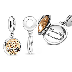 Striebro 925 Rodinné korene s nápisom Forever, Strom života otvárateľný rodinný náramok prívesok Striebro 925 Rodinné korene s nápisom Forever, Strom života otvárateľný rodinný náramok prívesok