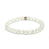 Selenit/Alabaster náramok elastický prírodný kameň, guľôčka 6 mm / 16 - 17 cm, anjelská energia