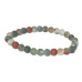 Heliotrop / Bloodstone matný náramok elastický prírodný kameň, guľôčka 6 mm / 16 -17 cm, kameň odvahy