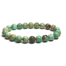 Tyrkysový náramok Peru elastický prírodný kameň, korálik 8 mm / 16-17 cm, štetinový kameň, talizman cestovateľov a milovníkov zvierat