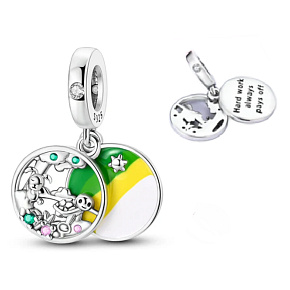 Charm Striebro 925 Tvrdá práca sa vždy vyplatí, prívesok na náramok