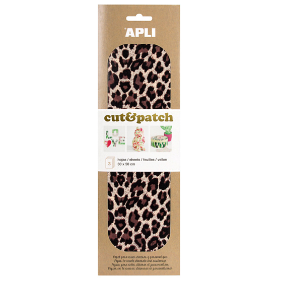 Apli Cut & Patch papier na servítkovú techniku Leopard 30 x 50 cm 3 kusy
