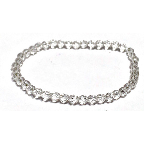 Krištáľový fazetový náramok elastický prírodný kameň, guľôčka 4 mm / 16 - 17 cm, kamenné kamene Krištáľový fazetový náramok elastický prírodný kameň, guľôčka 4 mm / 16 - 17 cm, kamenné kamene