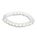 Opalitový náramok elastický, guľôčka zo syntetického kameňa 8 mm / 16 - 17 cm, kameň želania a nádeje