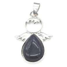 Zlatý kameň modrý anjel strážca Avanturín prívesok 3,5 x 2,5 mm, kameň ambícií