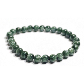 Serafinitový náramok elastický prírodný kameň, guľôčka 7 mm / 16 - 17 cm, anjelský kameň Serafinitový náramok elastický prírodný kameň, guľôčka 7 mm / 16 - 17 cm, anjelský kameň