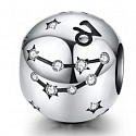 Znamenie zverokruhu Kozorožec + zirkón, korálik na náramok 9 mm