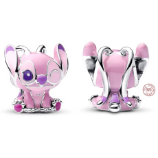 Charm Sterlingové stříbro 925 Disney Lilo a Stitch anděl s motivem Stitch, korálek na náramek film